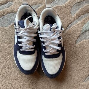 Municipal brand (Mark Wahlburg). White and Navy Athletic Sneakers